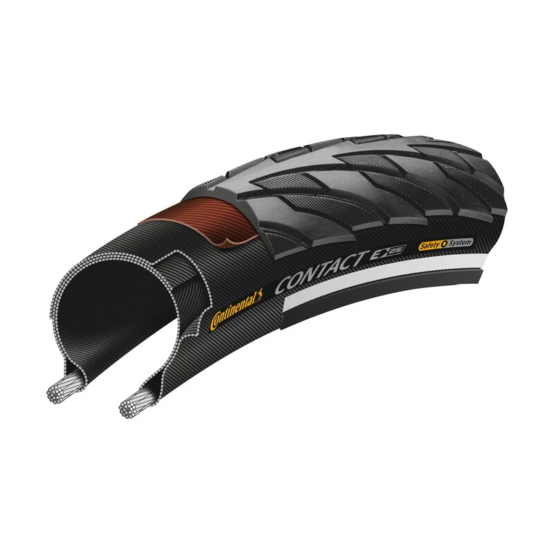 Continental Pneu Contact II 26x1.75 Starr Mit Reflexstreifen Black 4 Continental Pneu Contact II 26x1.75 Starr Mit Reflexstreifen Black – Bild 2